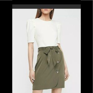 Express Utility Dress Crème & Olive - NWT Large